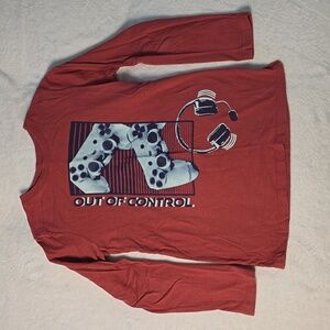 Oshkosh Boys Maroon Gamer Longsleeve Shirt Size 10